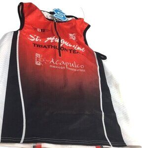 Squadra.US Pro Issue Kids Tri Tank Graphic Red/Black/White Triathlon Team Logo S